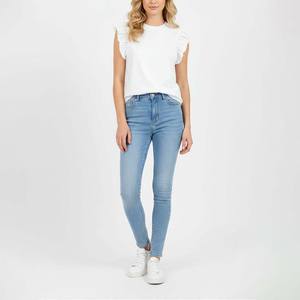 Fabricant pakistanais de hauts sans manches à volants pour femmes, t-shirt de qualité supérieure, OEM, tissu respirant, tenue décontractée - Product Image 1