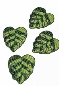 Luxury Handmade Glass <b>Bead</b> <b>Coasters</b> Embroidered Set of 4 for Dining Table At Best Price - Product Image 6