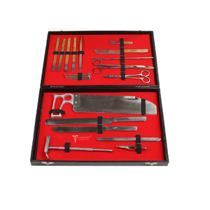 ชุดอุปกรณ์ตรวจชันสูตรศพคุณภาพพรีเมียม 20 ชิ้น, ชุดตรวจชันสูตรศพสำหรับการบาดเจ็บ กล่องดำทางการแพทย์ วัสดุสแตนเลสสตีล พร้อมเครื่องมือผ่าตัด ได้รับมาตรฐาน CE - Product Image 1