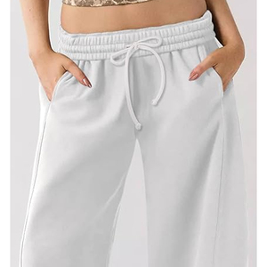 <b>Women</b> Baggy <b>Trousers</b> Wide Leg Sweatpants Streetwear Loose Fit Pants Custom Embroidery Printing Logo OEM Supplier - Product Image 5