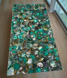 Tablero de Mesa de Comedor de Ágata Verde | Mesa de Sala de Estar de Ágata Verde | Mesa para el Hogar de Ágata Verde | Losa de Ágata Verde | Loseta de Ágata Verde - Product Image 4