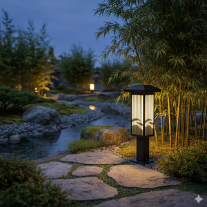 Lámpara Decorativa de Jardín Estilo Japonés Minimalista con Forma de Hongo para Caminos Exteriores y Patios - Product Image 5
