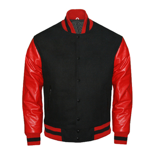 Veste universitaire classique en mélange de laine avec manches en cuir, unisexe, style rétro, col montant, couleur unie, décontractée, streetwear, manteau d'hiver - Product Image 4