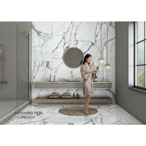 Dalles de carrelage en porcelaine émaillée Arrizo Blue 800x1600mm, épaisseur 10mm, garantie 4 ans, pour sols et murs modernes en marbre, finition brillante - Product Image 2