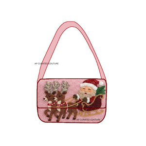 Bolso de Hombro con Cuentas de Grinch Navideño, Diseño Verde a Rayas, Bolso de Hombro con Cuentas Hecho a Mano Personalizado, Bolso de Moda de Lujo en Tendencia - Product Image 2