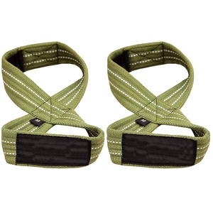 Logo personnalisé OEM Poignées d'haltérophilie Entraînement de gymnastique Poignet antidérapant Figure 8 Sangles d'haltérophilie Heavy Duty Figure 8 Sangles - Product Image 1