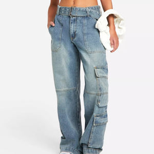 Pantalones Vaqueros de Mezclilla para Mujer, Estilo Casual, Corte Recto, Cintura Media, Ajuste Regular, Deportivos, de Alta Calidad, Gran Venta - Product Image 6