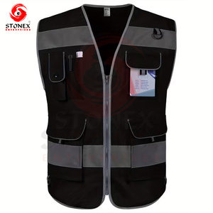 Safety Vest Reflective High Visibility Warning Waistcoat Polyester Workwear for Road <b>Running</b> Traffic Use - Product Image 1