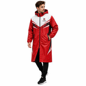 Custom <b>Long</b> Hooded Waterproof Rain <b>Jacket</b> Windproof Breathable Outdoor Raincoat <b>for</b> <b>Men</b> & Women Hiking Fishing Camping Work OEM - Product Image 1
