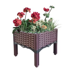 Fioriera Rialzata in Plastica con Gambe, Vaso Elevato per Piante da Esterno e Interno - Product Image 1