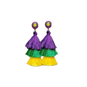 Hermosos pendientes hechos a mano con cuentas de colores estilo loro, de la mejor calidad, para niñas, de la India. - Product Image 3