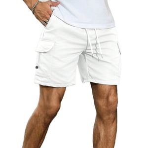 Short de fitness pour hommes 2025 sur mesure pantalon de sport en coton noir imprimé de logo écologique décontracté pour la course et l'exercice - Product Image 4
