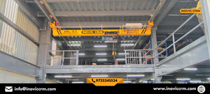 Grue à poutre suspendue INOVIC CRM à faible encombrement et robuste avec panneau de commande VFD |   Équipement de levage et de manutention industriel à haute efficacité énergétique - Product Image 3