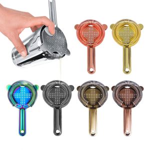 Premium Colored PVD Coating Dishwasher <b>Safe</b> SS304 Stainless Steel High Density Spring Bar Cocktail Calabrese Hawthorne Strainer - Product Image 1