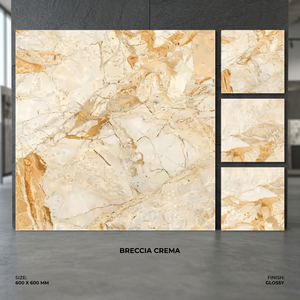Baldosas de Porcelana Pulida con Acabado Cristalino, 600x600mm, Diseño Moderno Brillante, 20mm de Grosor, Adhesivo para Baño y Uso en Exteriores - Product Image 3
