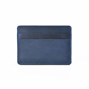 Leather <b>Card</b> <b>Holder</b> <b>Wallets</b> for Men Genuine Leather Crazy Horse High-Quality Slim Durable Vintage Style Custom Logo Wholesale - Product Image 4