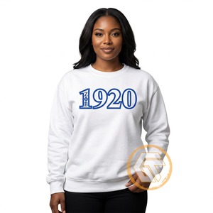 เสื้อสเวตเชิ้ตคอกลมทรงปกติสำหรับผู้หญิง Zeta Phi Beta แบบปักลาย ดีไซน์ล่าสุดสำหรับฤดูหนาว ผลิตตามสั่งขายส่ง - Product Image 1