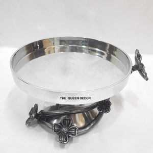 Base Decorativa Redonda de Aluminio para Tartas, con Diseño Floral, Acabado Brillante, para Bodas y Fiestas - Product Image 4