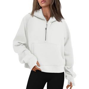 Suéter Vintage Oversize Elástico de Algodón Pesado con Cuello Redondo y Cremallera de Cuarto, Estampado Animal con Lentejuelas, para Gimnasio y Deporte, para Mujer, Invierno - Product Image 2