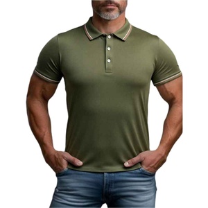 Fabricant en gros de chemises pour hommes en polyester de haute qualité, logo brodé personnalisé sur le devant, séchage rapide, motif uni pour chemises - Product Image 2