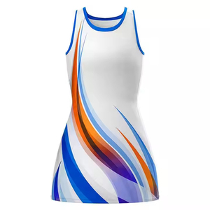 <b>Custom</b> Durable Plus Size Women's Netball Uniform Jersey <b>Dress</b> Nylon Anti-Bacterial Quick Dry Breathable Heat-Transfer Sleeveless - Product Image 1