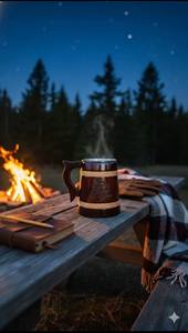 Taza de Café de Madera Hecha a Mano con Asa, Estilo Barril Rústico, Taza de Té Aislada, para Camping, Viajes, Regalo, Decoración - Product Image 3