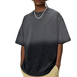 T-shirts Homme 2026 de Haute Qualité, 100% Coton Épais, Délavés à l'Acide, Personnalisables avec Lettres sur le Devant, Coupe Oversize, Effet Vintage Décoloré par le Soleil - Product Image 1
