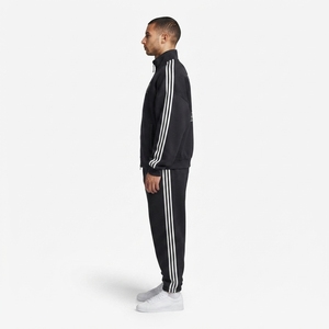 OEM Men's <b>Retro</b> Baggy <b>Tracksuit</b> 310GSM Breathable Tech Fleece Solid Cotton/Polyester Blend Custom Front 3-Stripe Streetwear - Product Image 3