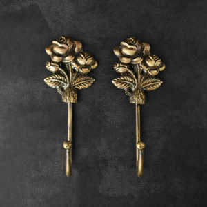 Antique Brass Flower <b>Wall</b> <b>Hook</b> Decorative Metal Coat Hat Key Hanger Vintage Home <b>Wall</b> Mount <b>Hook</b> - Product Image 4