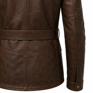 Premium <b>Men's</b> <b>Leather</b> Bomber <b>Jacket</b> Genuine Full Grain <b>Leather</b> Classic Aviator Style Custom Wholesale Fashion Outerwear - Product Image 4