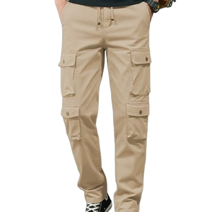 Pantalon cargo athlétique pour homme de marque, personnalisé, multi-poches, décontracté, coupe droite, ample, avec bas ouvert, pour la randonnée et le jogging - Product Image 2