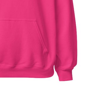 Sweat-shirt à capuche unisexe rose vif avec motif brodé circulaire, en molleton, à manches longues, décontracté, pour l'hiver - Product Image 3