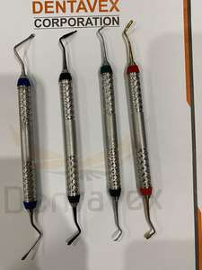 Kit de 4 Curettes Gracey Certifiées CE pour Détartrage Dentaire et Planification Radiculaire – Instruments Professionnels Dentavex Corporation - Product Image 2