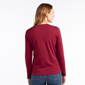T-shirt à manches longues pour femmes, structure tricotée respirante, forme flexible, haut élégant pour tous les jours, pour le fitness, les voyages et les activités de plein air - Product Image 6