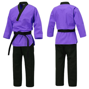 Custom Logo Unisex Adult Lightweight 280g Dobok Breathable Stretch Quick Dry Polyester/Cotton Taekwondo Training Competition - Product Image 3