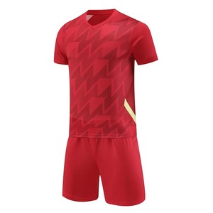 Conjunto de Camiseta de Fútbol para Hombre, Cuello en V, Manga Corta, Transpirable, Secado Rápido, Estampado por Transferencia de Calor, Cintura Elástica, 100% Poliéster, Verano, Personalizable - Product Image 3