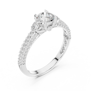 Bague en diamant de laboratoire de qualité supérieure, taille ronde, élégante, pour femmes, bijoux de mariage et de fiançailles, fournisseur en gros OEM - Product Image 3
