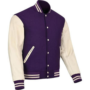 Veste universitaire en cuir personnalisée pour hommes, style Letterman, vente en gros, vestes et manteaux pour hommes - Product Image 4