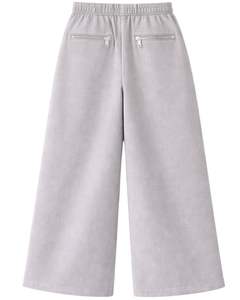 Pantalones Deportivos Cargo de Pierna Ancha Color Gris Claro Personalizados para Mujer, Pantalones de Forro Polar con Cintura Elástica, Bolsillos con Cremallera, Ropa Casual de Calle, Pantalones de Invierno - Product Image 2