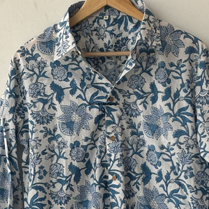 Camisa Casual con Estampado Floral para Mujer, Hecha a Mano con Tela de Algodón Suave, Cuello con Botones, Transpirable, para Verano, Roja y Blanca, en Oferta - Product Image 2