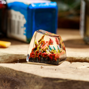 Keycaps Artisanat Forêt Mystique, Keycaps Artisanat Personnalisé, Keycaps Anime Mignons, Keycaps Verts, Ensemble de Keycaps, Keycaps en Bois - Product Image 4