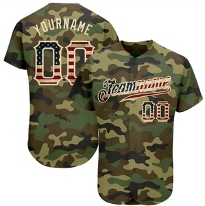 Maillot de baseball de qualité version urbaine, en maille polyester imprimée, avec logo, nom et numéro brodés, style hip-hop pour jeunes - Product Image 2