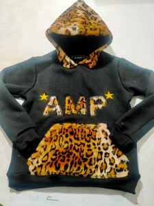 Sweat à capuche personnalisé en fourrure, coupe oversize, style vintage, délavé à l'acide, avec fermeture éclair intégrale, pull-over - Product Image 5