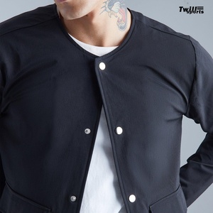 2025 vente en gros hommes veste avec col d'interdiction boutonné respirant vêtements de rue vêtements de mode vestes pour hommes - Product Image 4