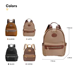 Mini sac à dos pour femme avec logo personnalisé, anti-éclaboussures, tendance, fermeture éclair, sangle, en microfibre et cuir synthétique - Product Image 2