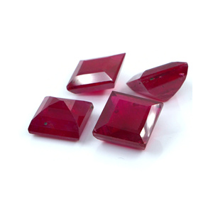 Rubis naturels de Bangkok, carrés calibrés de 4,5 mm, pierres précieuses de rubis naturelles facettées, prêtes à l'emploi pour la création de bijoux - Product Image 5