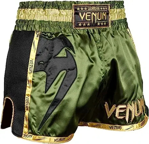 Shorts d'entraînement Elite Fight Wear Muay Thai MMA Kickboxing Respirants Extensibles en Satin Pro Gym Service OEM Logo Avant 180g Durables - Product Image 1