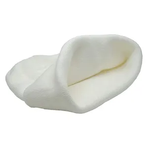 Bonnet unisexe blanc en tricot pour l'hiver, 56-58 cm, décontracté, adulte, en acrylique, avec revers, couleur unie - Product Image 1
