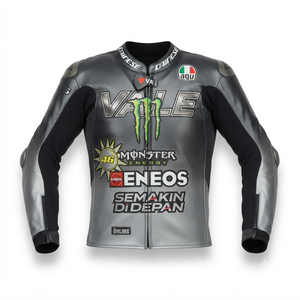 Men’s Cowhide Leather <b>Racing</b> <b>Jacket</b>/Chaqueta MotoCP Style CE Level 2 Armor Motorcycle Track Riding Protective Gear CE - Product Image 1
