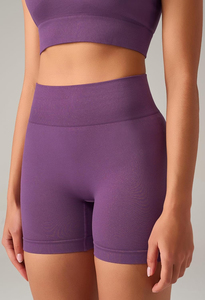 Women's Casual Seamless Ribbed 2 Piece Workout Set Sleeveless Crop Top <b>High</b> Waist <b>Knee</b> Yoga Shorts Solid Breathable Cotton - Product Image 5